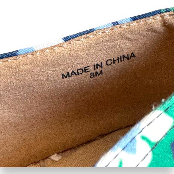 Talbot Izzy Knot Slip On Flat Espadrille Butterfly Garden Sateen Women's Size 8M - Picture 12 of 12